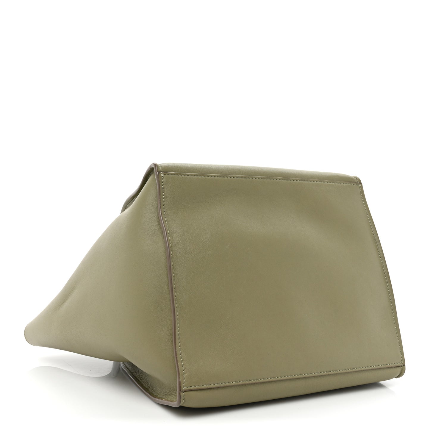 Supple Grained Calfskin Small Big Bag Sage
