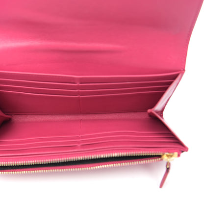 Saint Laurent Calfskin Classic Y Ligne Clutch Fuchsia 4 of 12