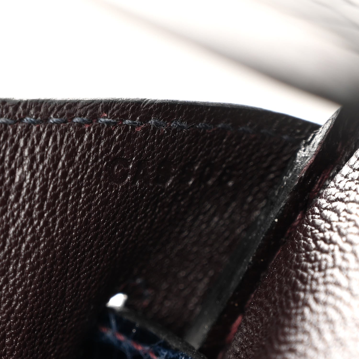 Hermes Shiny Porosus Crocodile Horseshoe Birkin 35 Bleu Nuit Bordeaux 7 of 10