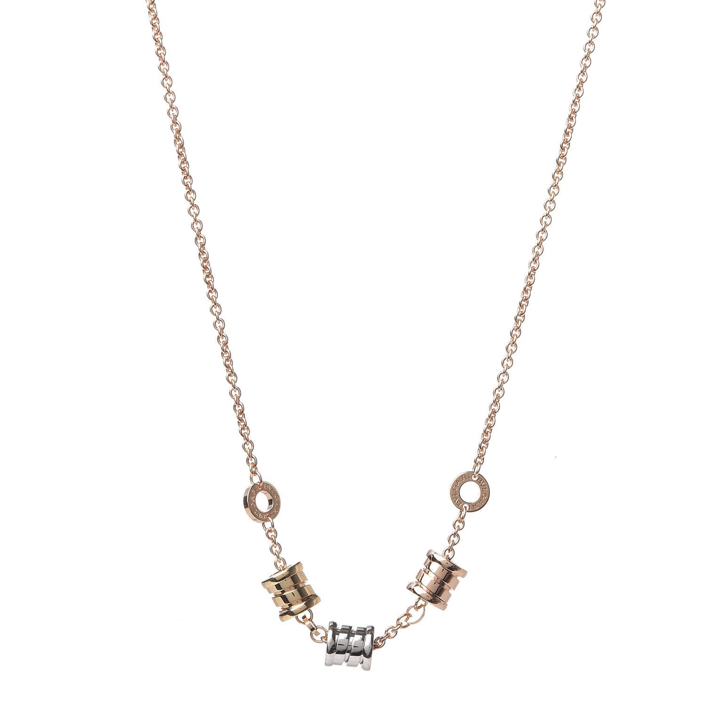 18K Yellow Rose White Gold B.Zero1 Necklace