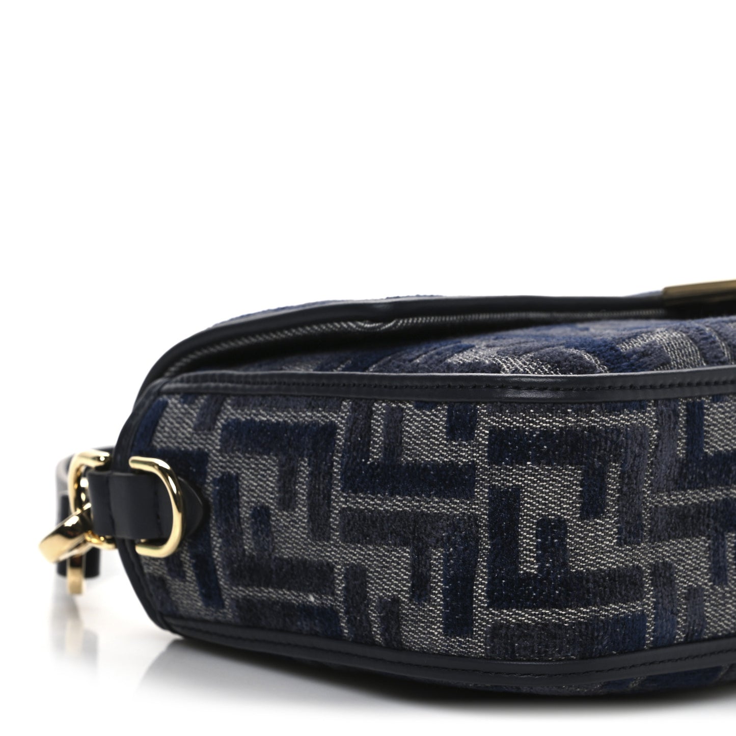 Chenille FF Embroidered Baguette Dark Blue Grey