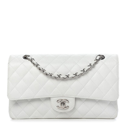 Chanel Caviar Quilted Medium Double Flap White 1 of 10