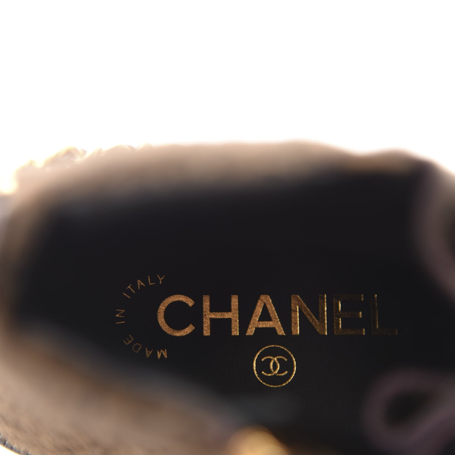 Chanel Calfskin Pony Hair CC Charm Chain Cap Toe Short Boots 36.5 Brown Black 8 of 9