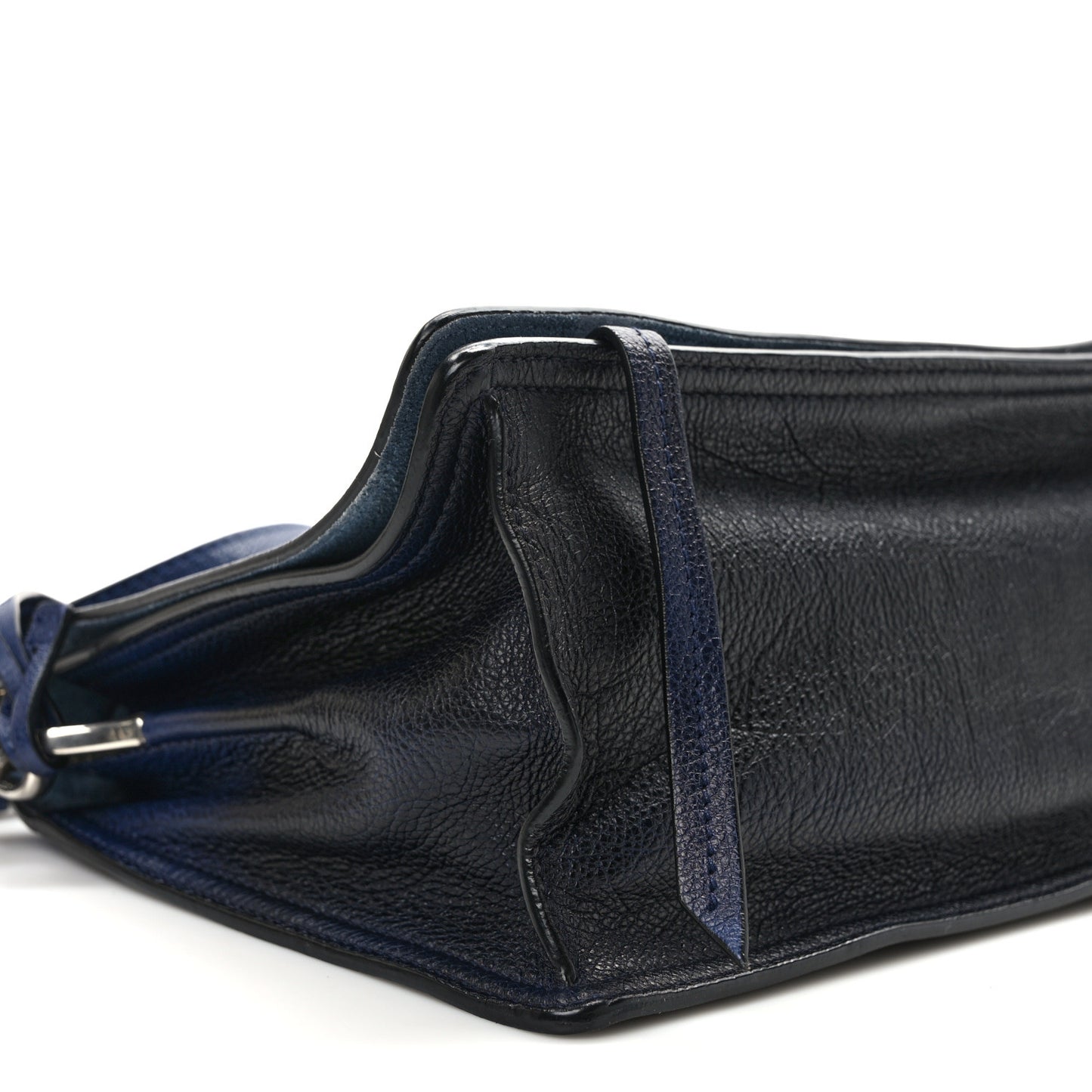 Glace Calf Etiquette Flap Inchiostro Astrale