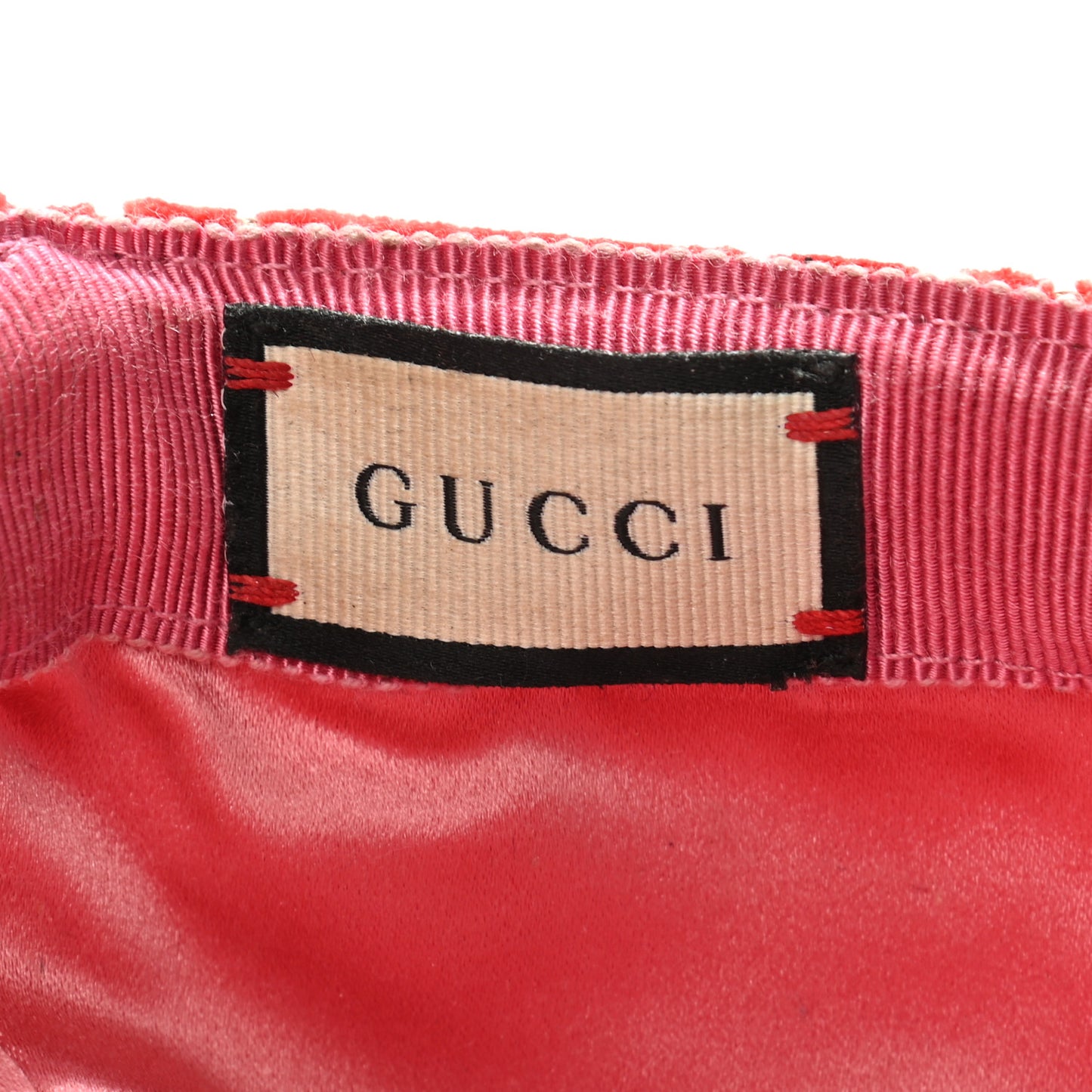 Velvet GG Monogram Baseball Hat S Pink