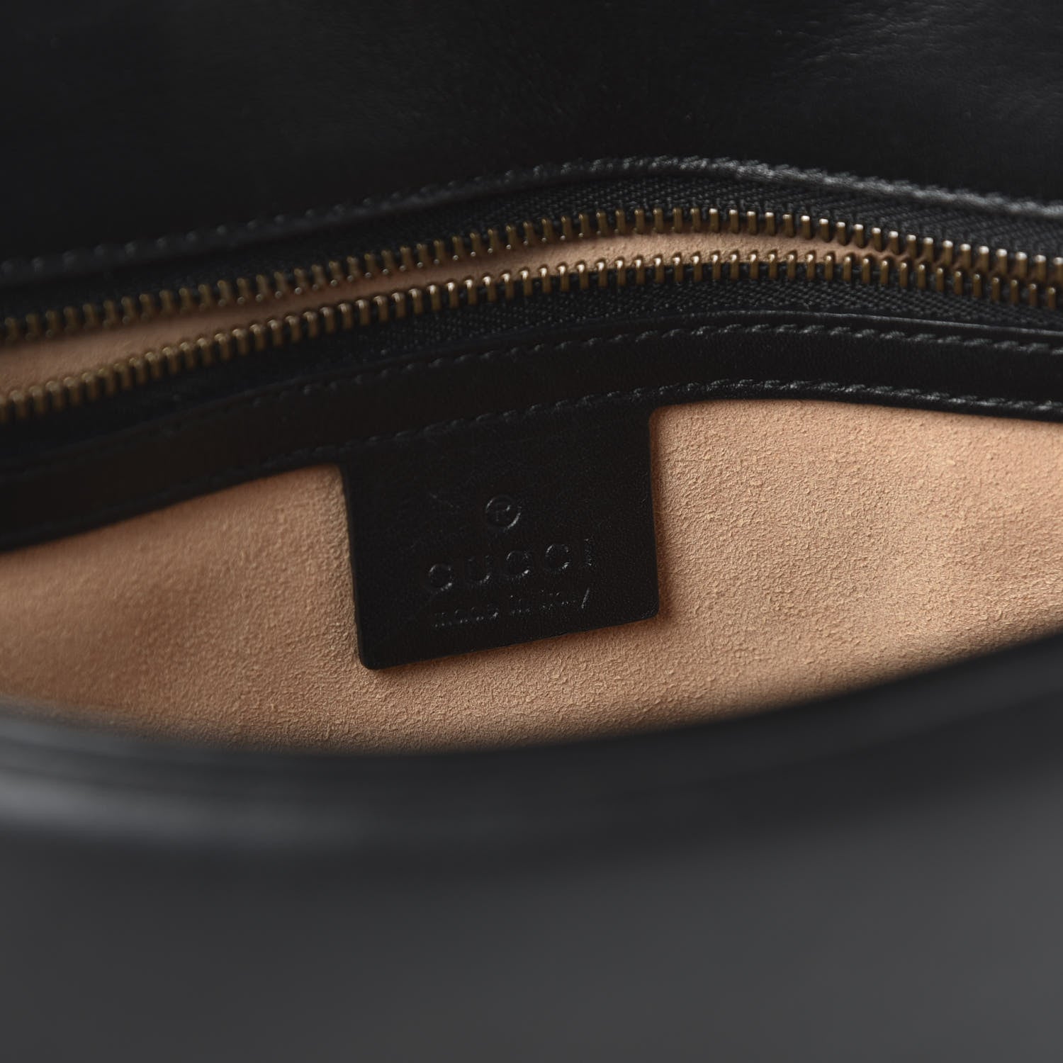 Gucci Calfskin Matelasse Small GG Marmont Shoulder Bag Black 8 of 10