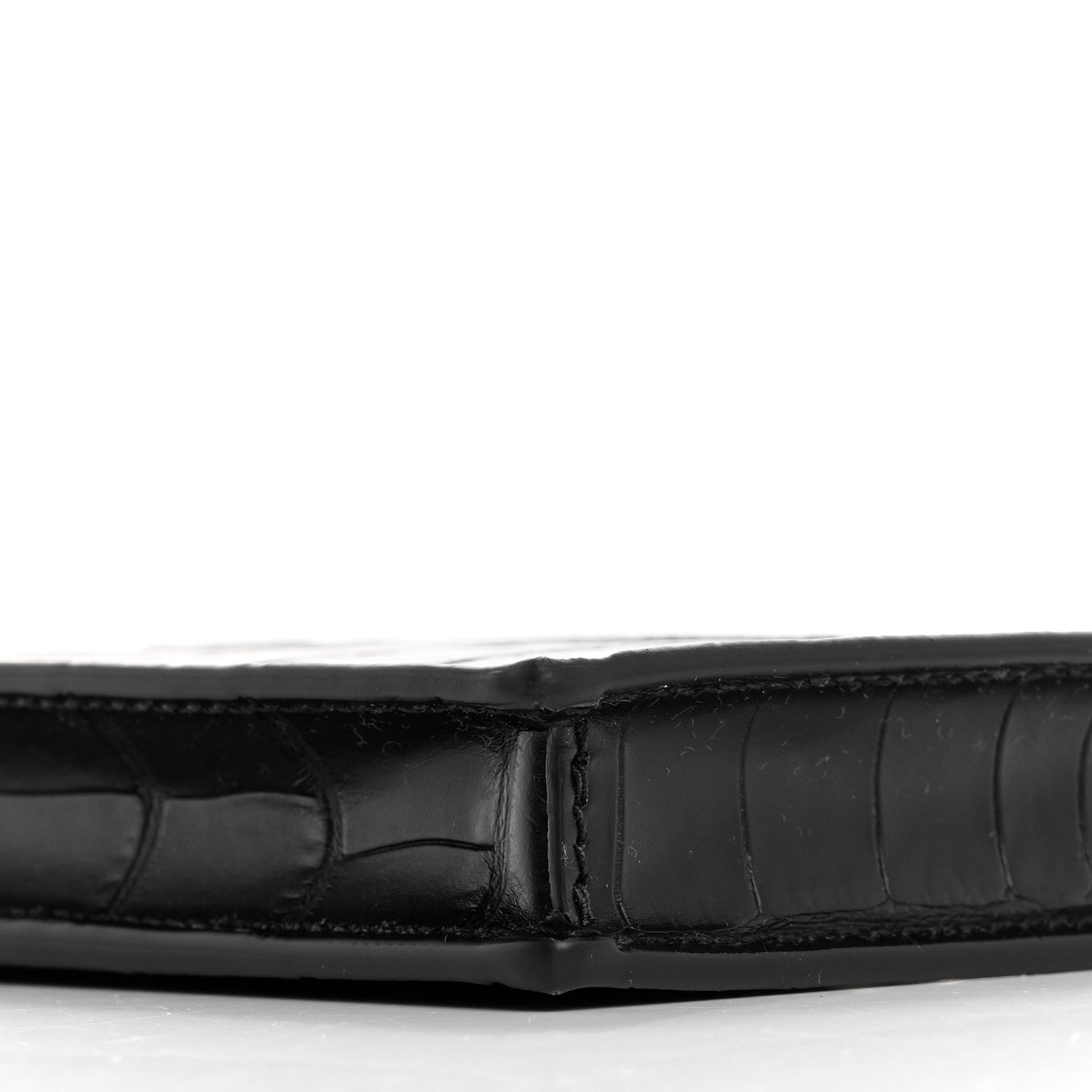 Alexander McQueen Crocodile Embossed Chain Phone Case Black 9 of 10