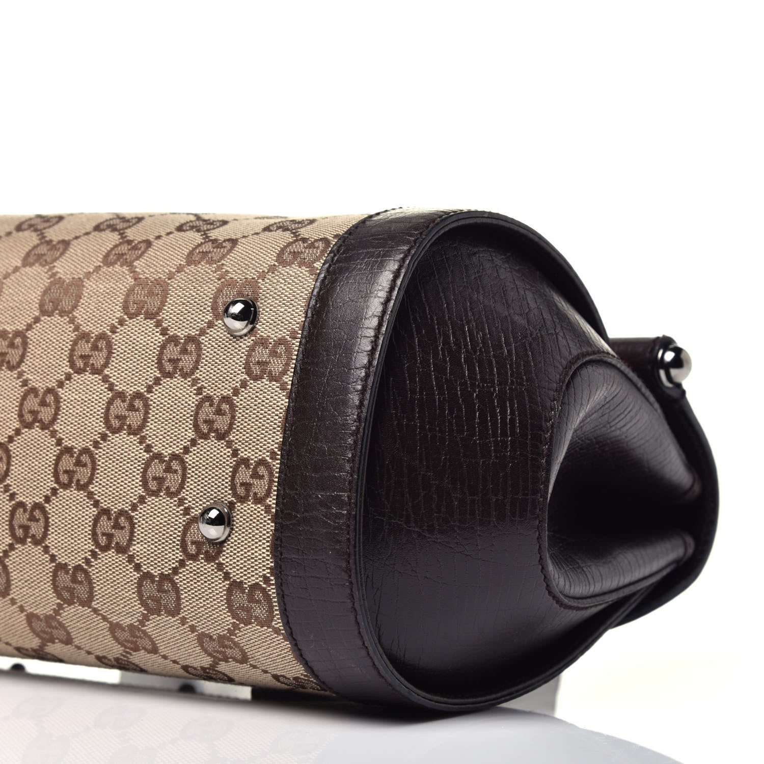 Gucci Monogram Bamboo Bullet Bag Dark Brown 9 of 9