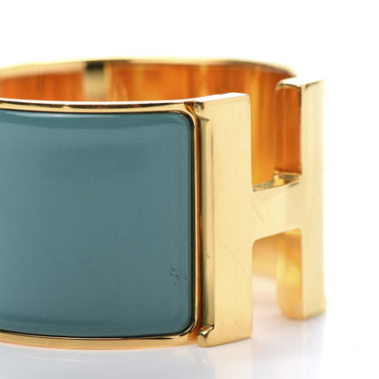 Hermes Enamel Extra Wide Clic Clac H Bracelet PM Emeraude 6 of 6