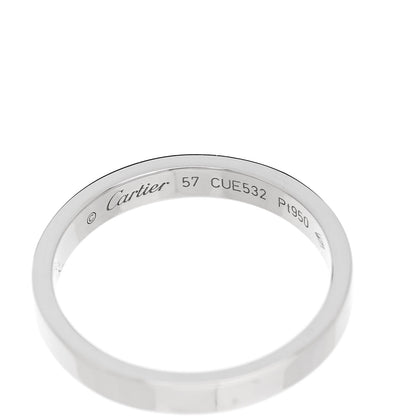 Cartier Platinum 3mm C De Cartier Wedding Band Ring 57 8 4 of 4