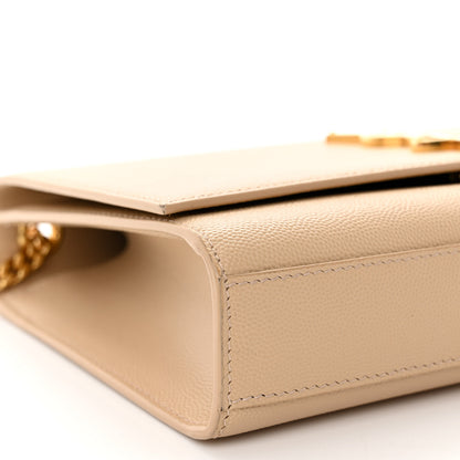 Saint Laurent Grain De Poudre Medium Monogram Kate Satchel Dark Beige 8 of 9