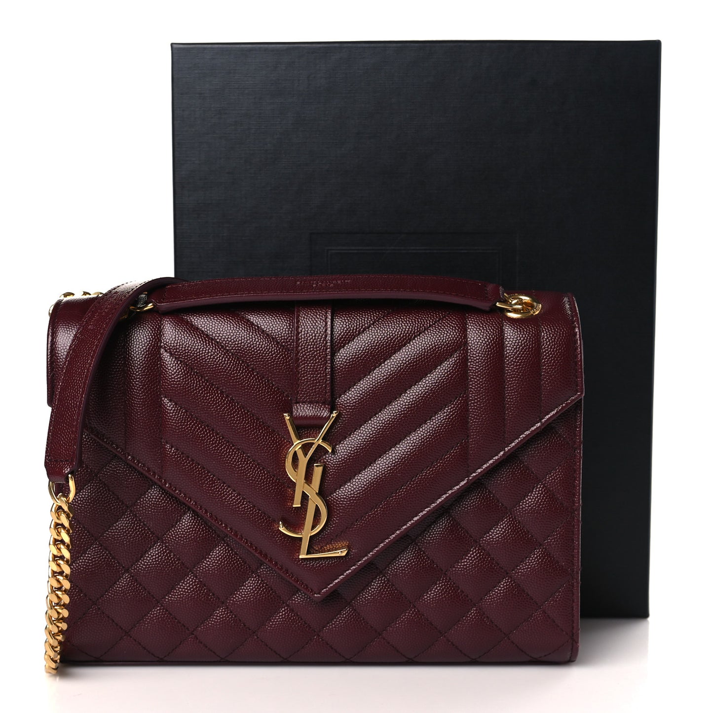 Grain De Poudre Textured Mixed Matelasse Medium Triquilt Monogram Satchel Rouge Legion