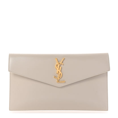 Saint Laurent Smooth Shiny Calfskin Uptown Pouch Crema Soft 1 of 7