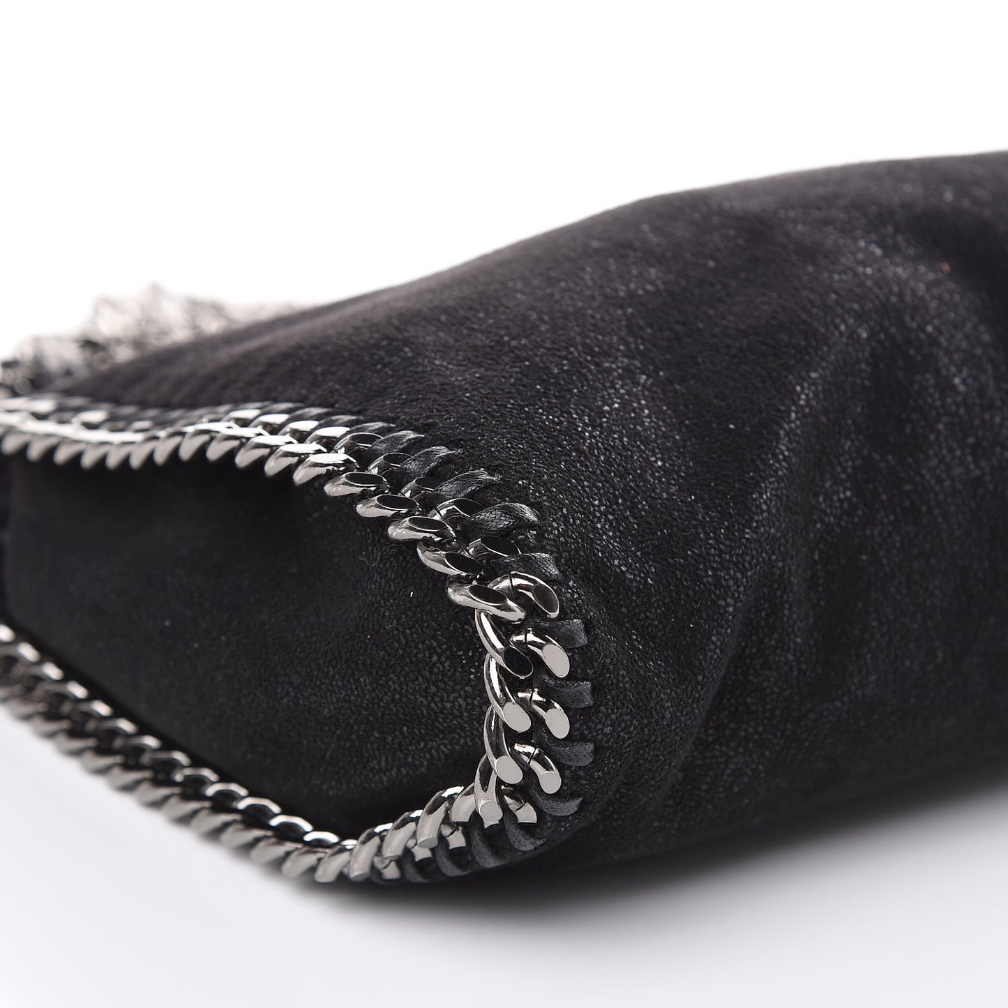 Shaggy Deer Mini Falabella Fold Over Tote Black