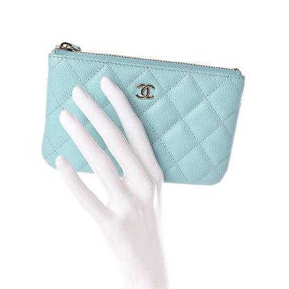 Chanel Caviar Quilted Small Cosmetic Case Light Blue 2 of 8