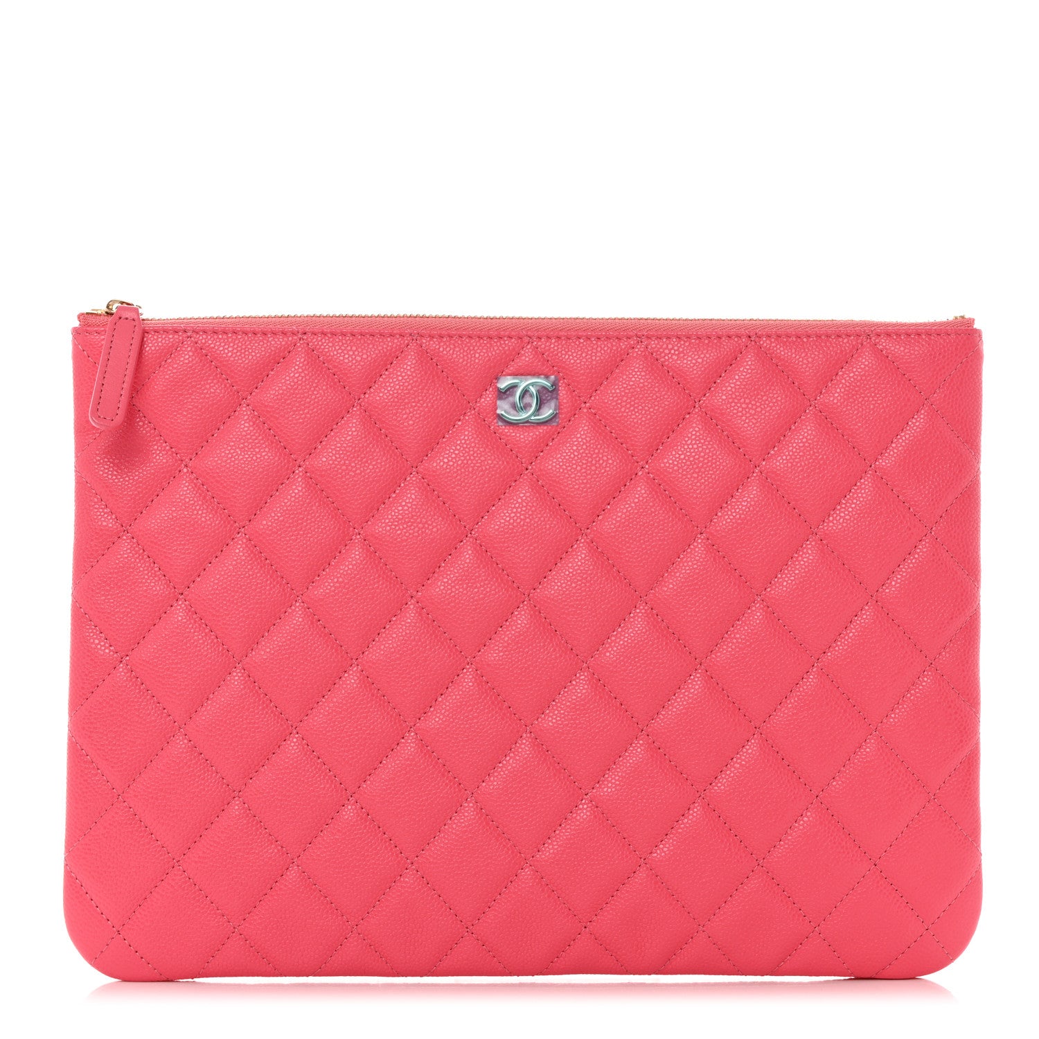 Chanel Caviar Quilted Medium Cosmetic Case Pink 1 of 8