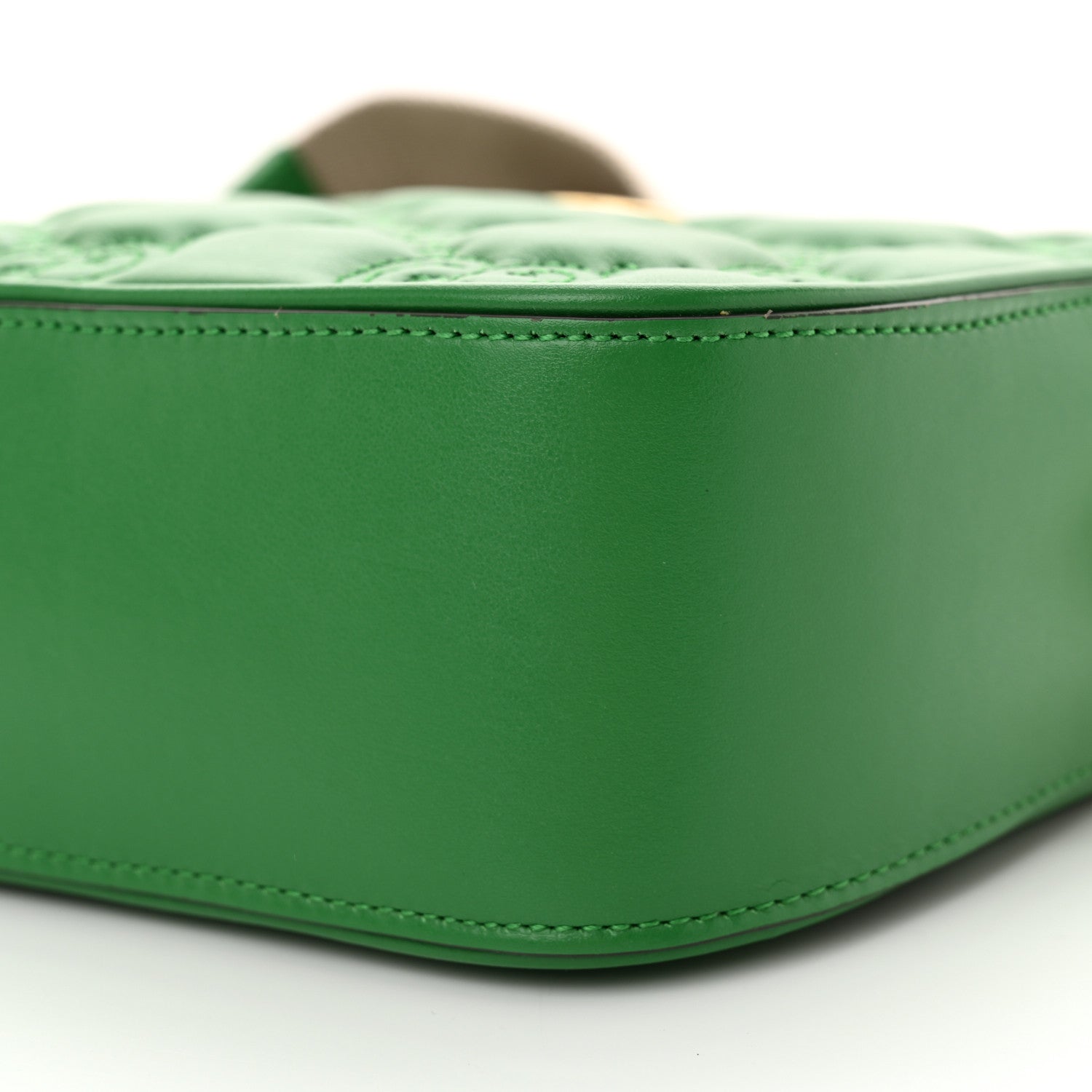 Gucci Calfskin GG Matelasse Shoulder Bag Spring Green Natural 10 of 11