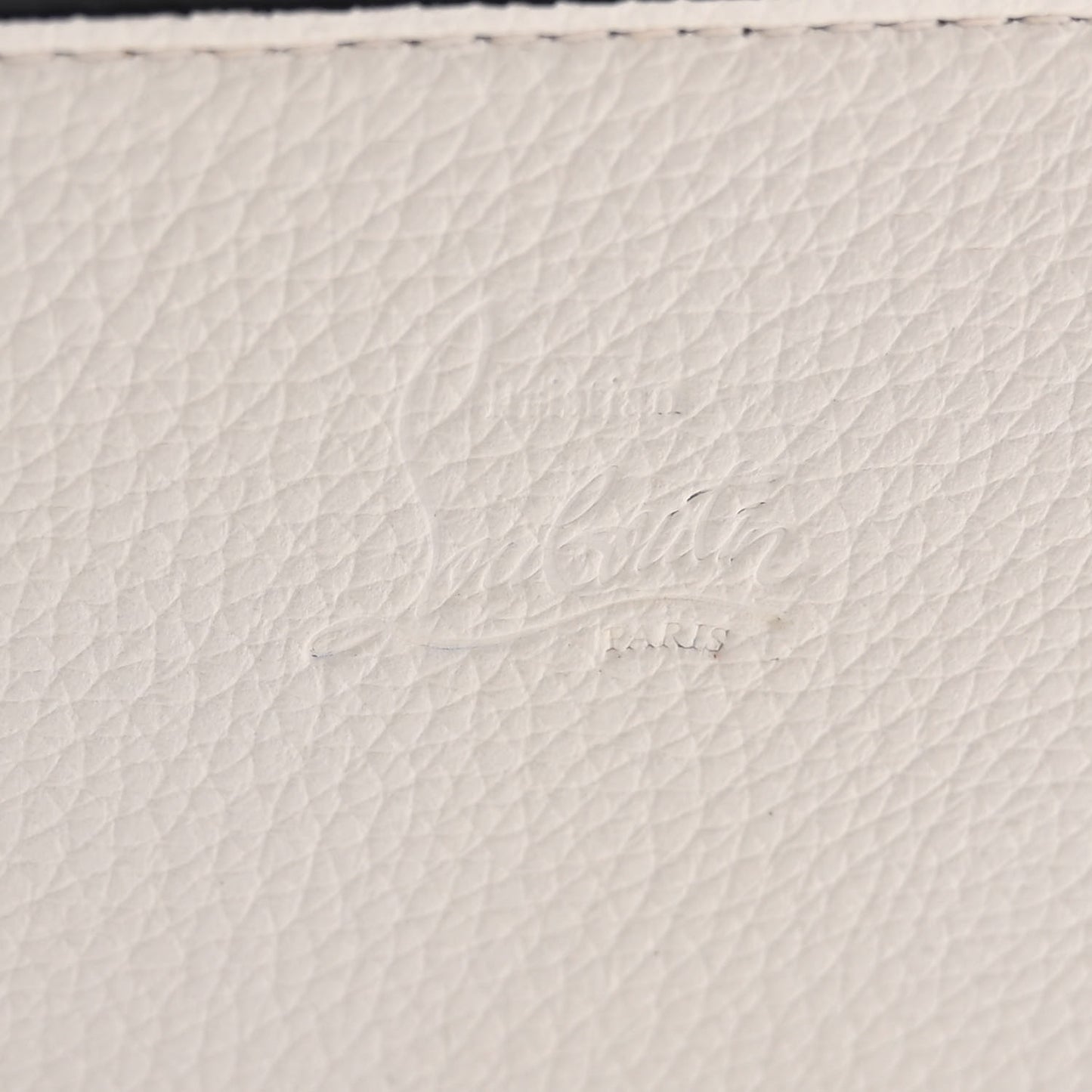 Calfskin Spikes Loubinthesky Paloma Clutch White