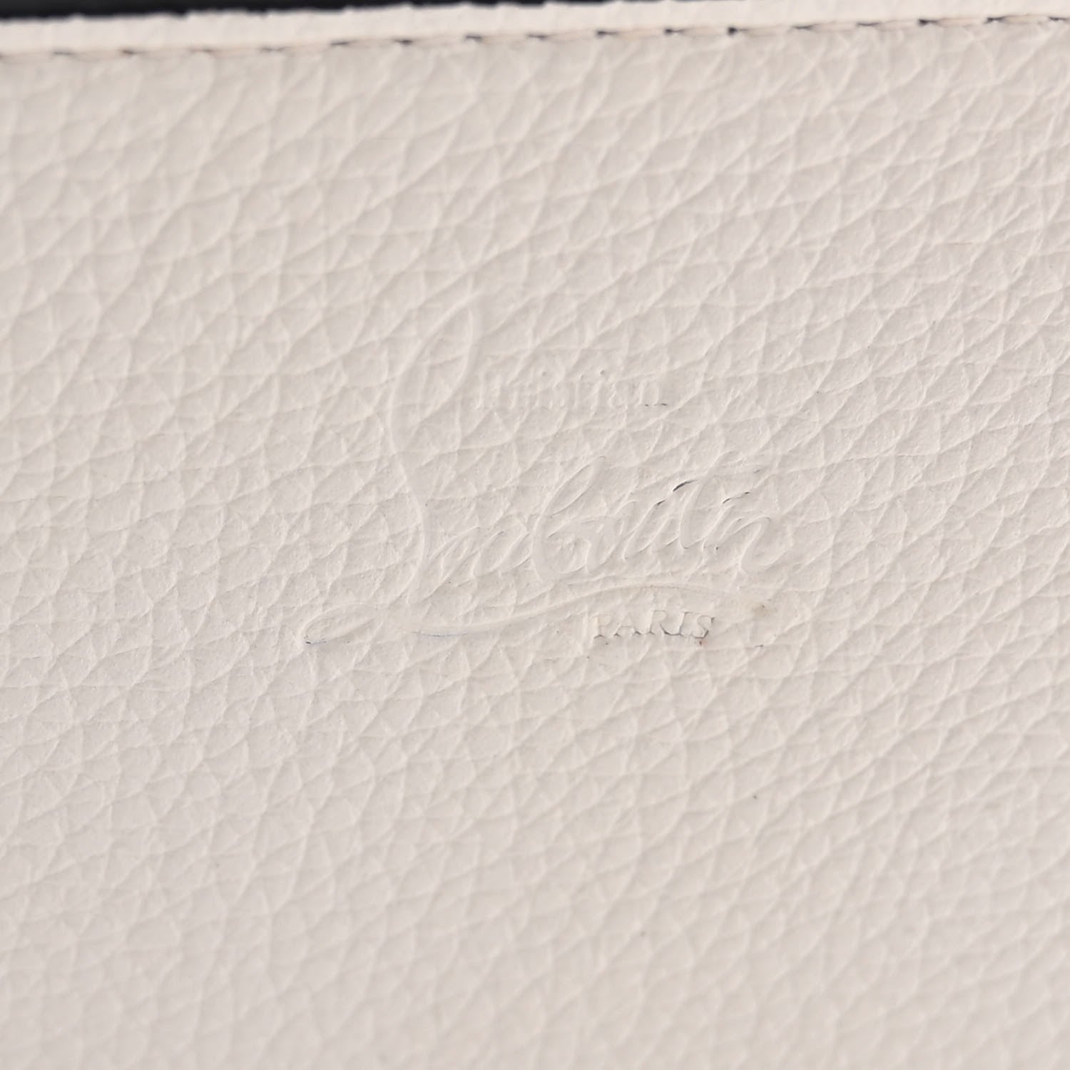 Christian Louboutin Calfskin Spikes Loubinthesky Paloma Clutch White 6 of 10