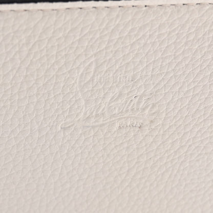 Christian Louboutin Calfskin Spikes Loubinthesky Paloma Clutch White 6 of 10