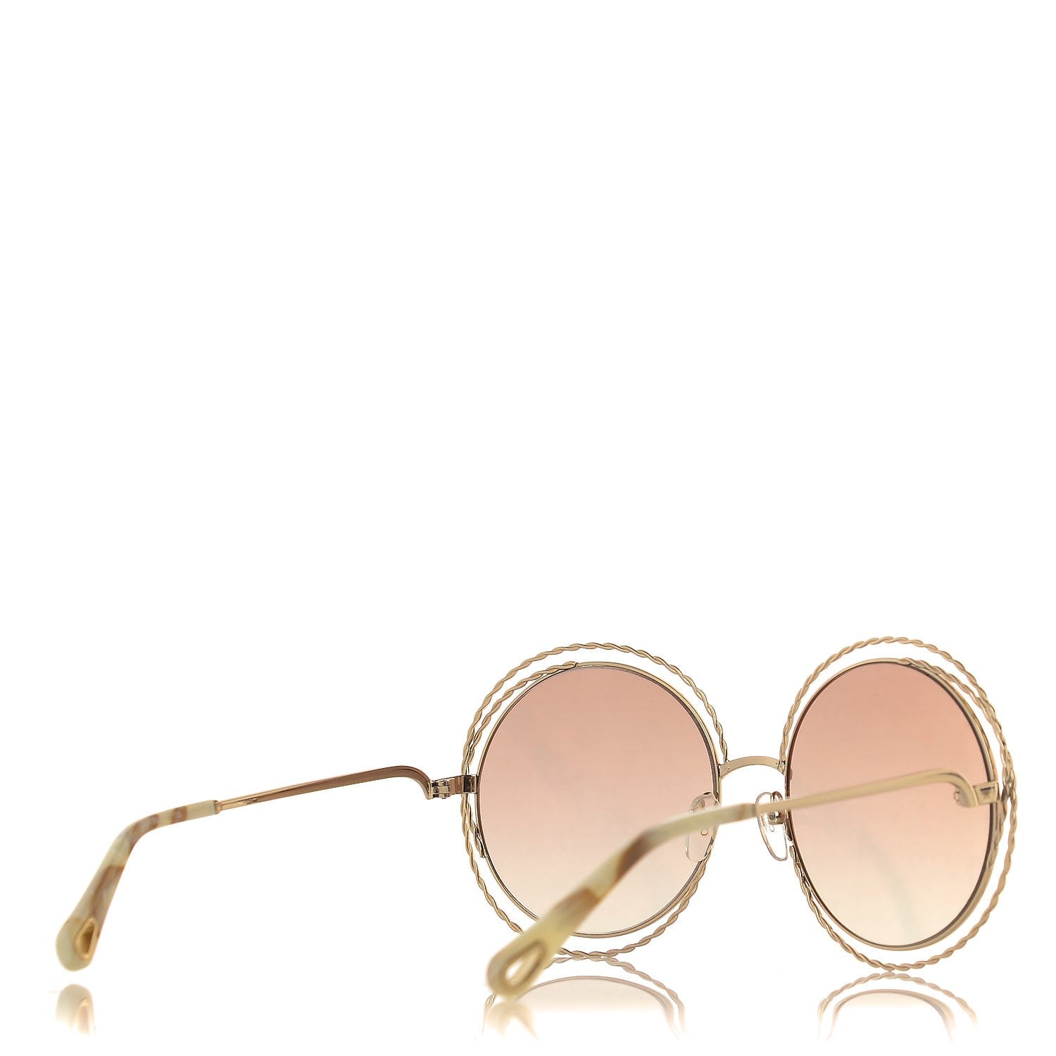 Chloe Oversized Round Carlina Oversized Round Sunglasses CE114ST Gold 4 of 8