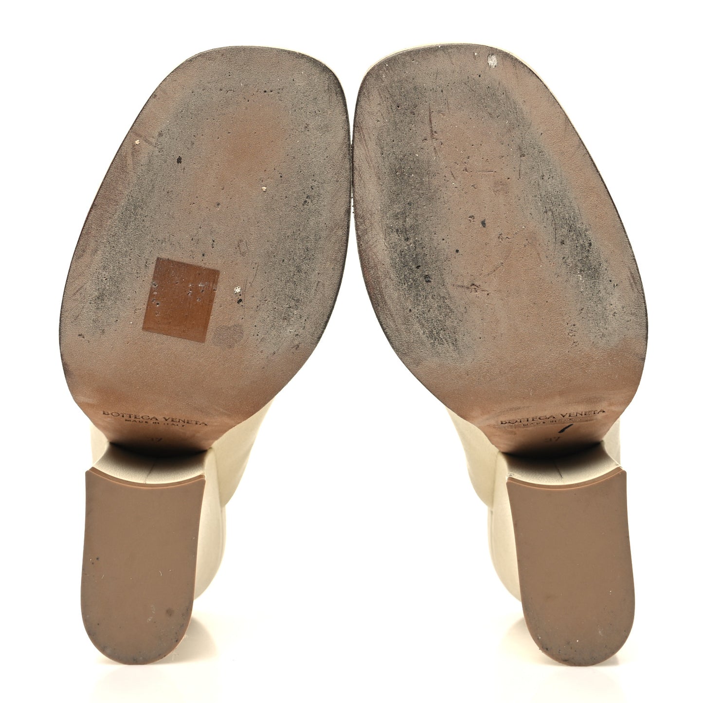 Nappa Stack Mule Sandals 37 Sea Salt