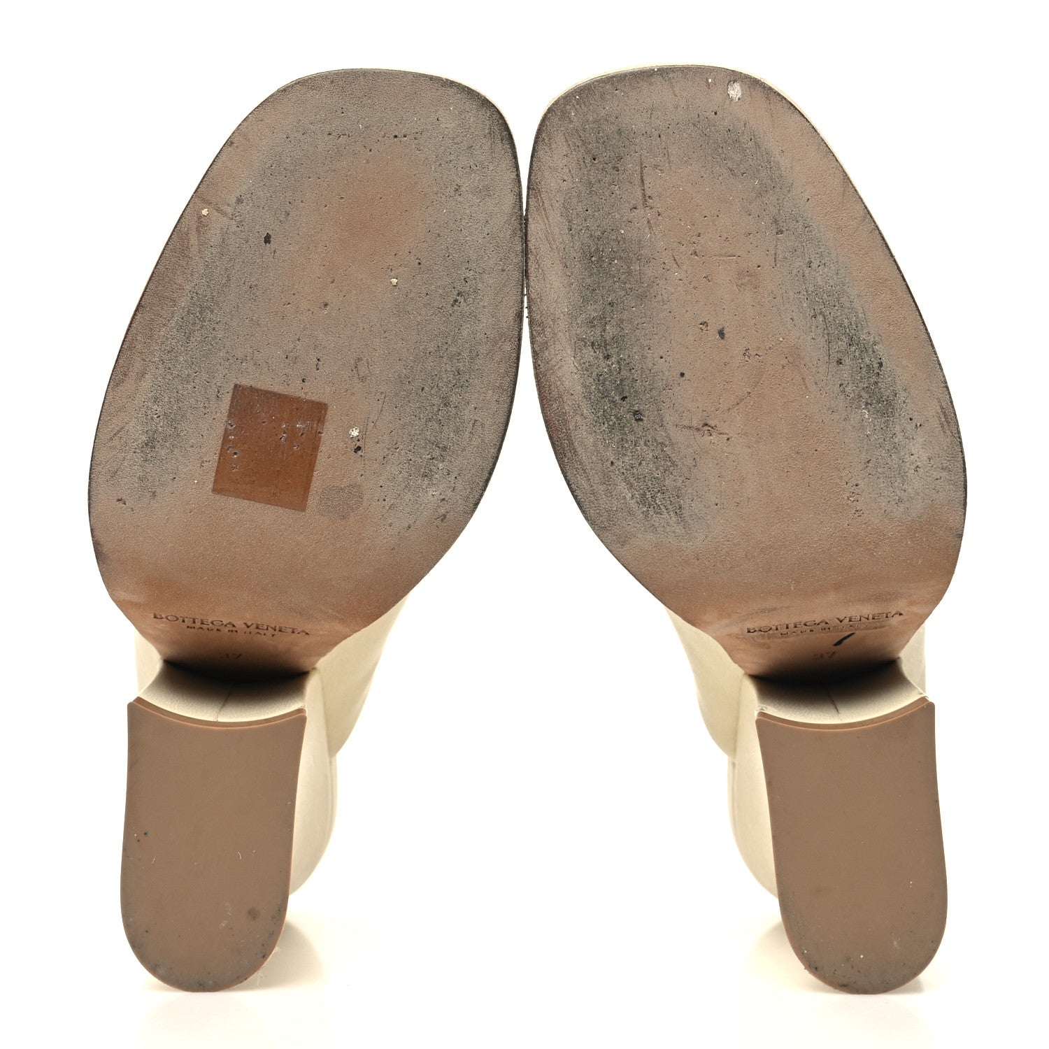 Bottega Veneta Nappa Stack Mule Sandals 37 Sea Salt 5 of 7