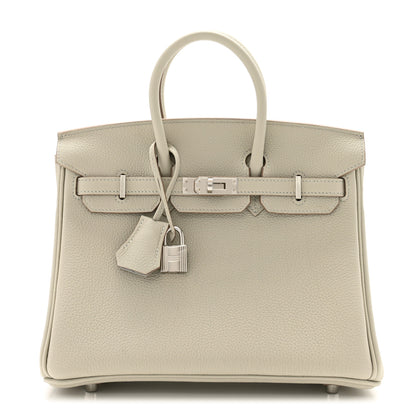 Hermes Togo Birkin 25 Gris Perle 1 of 12