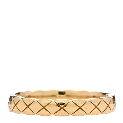 Chanel 18K Yellow Gold Mini Coco Crush Ring 56 7.5 3 of 5