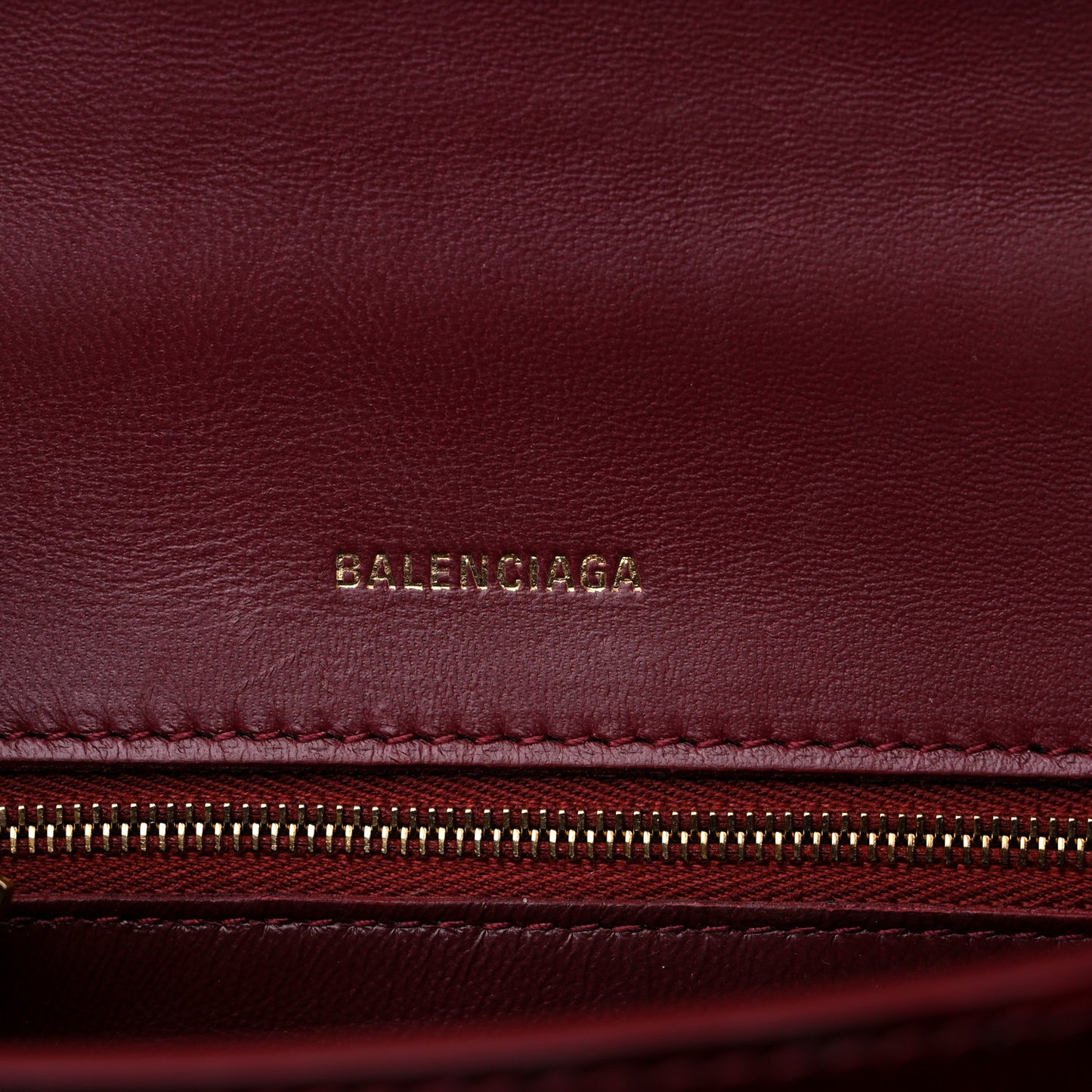 Shiny Calfskin Crocodile Embossed Small Hourglass Top Handle Bag Dark Red
