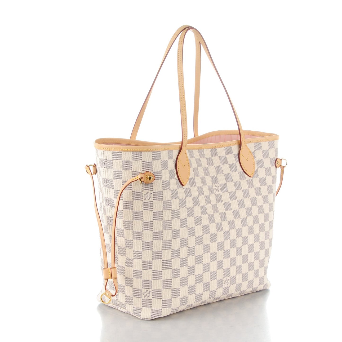 Damier Azur Neo Neverfull MM Rose Ballerine