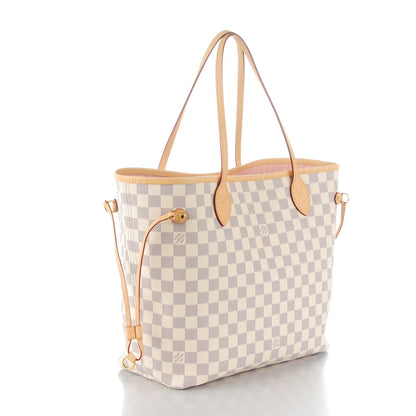 Louis Vuitton Damier Azur Neo Neverfull MM Rose Ballerine 3 of 9