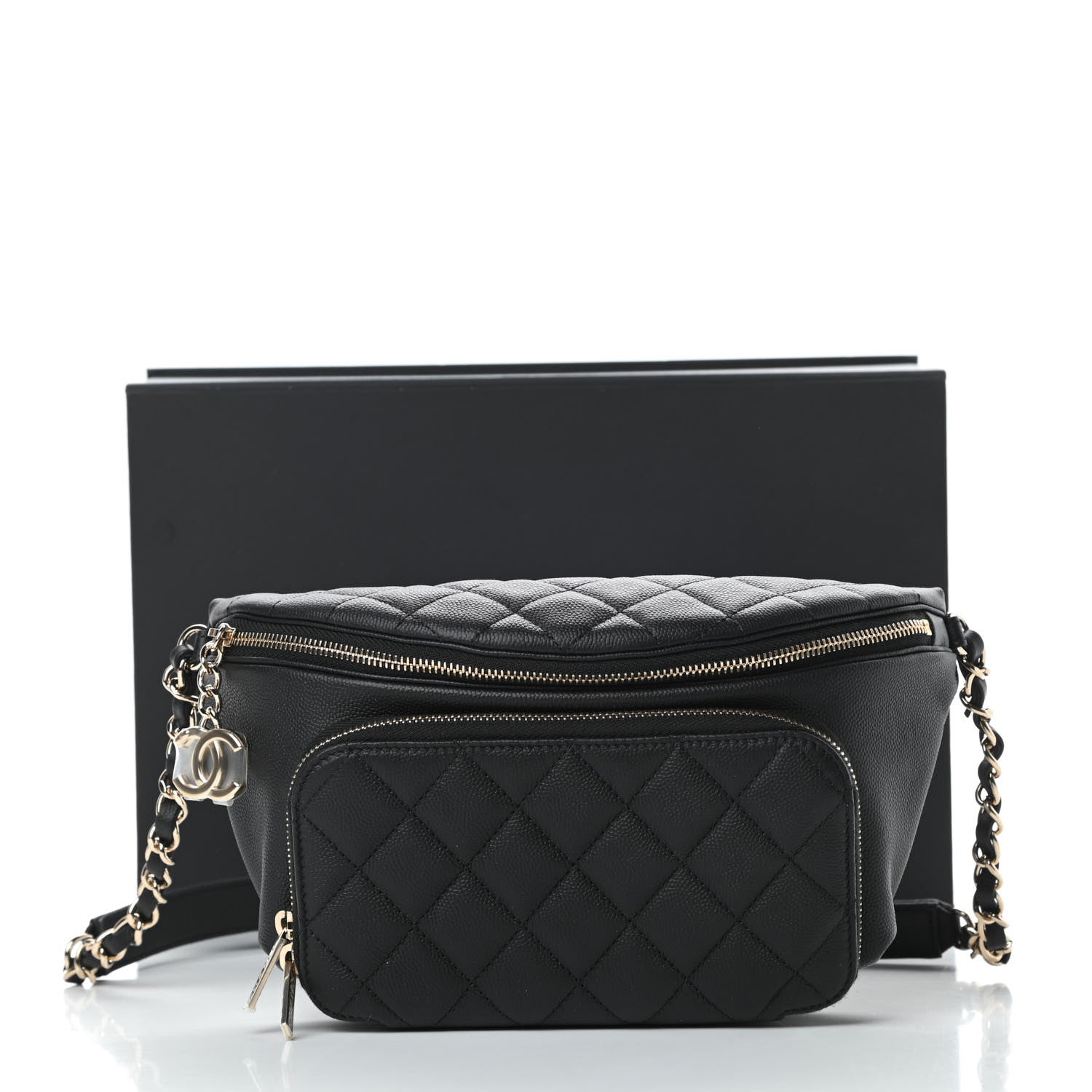 Chanel Caviar Quilted Business Affinity Waist Belt Bag Black 11 of 11