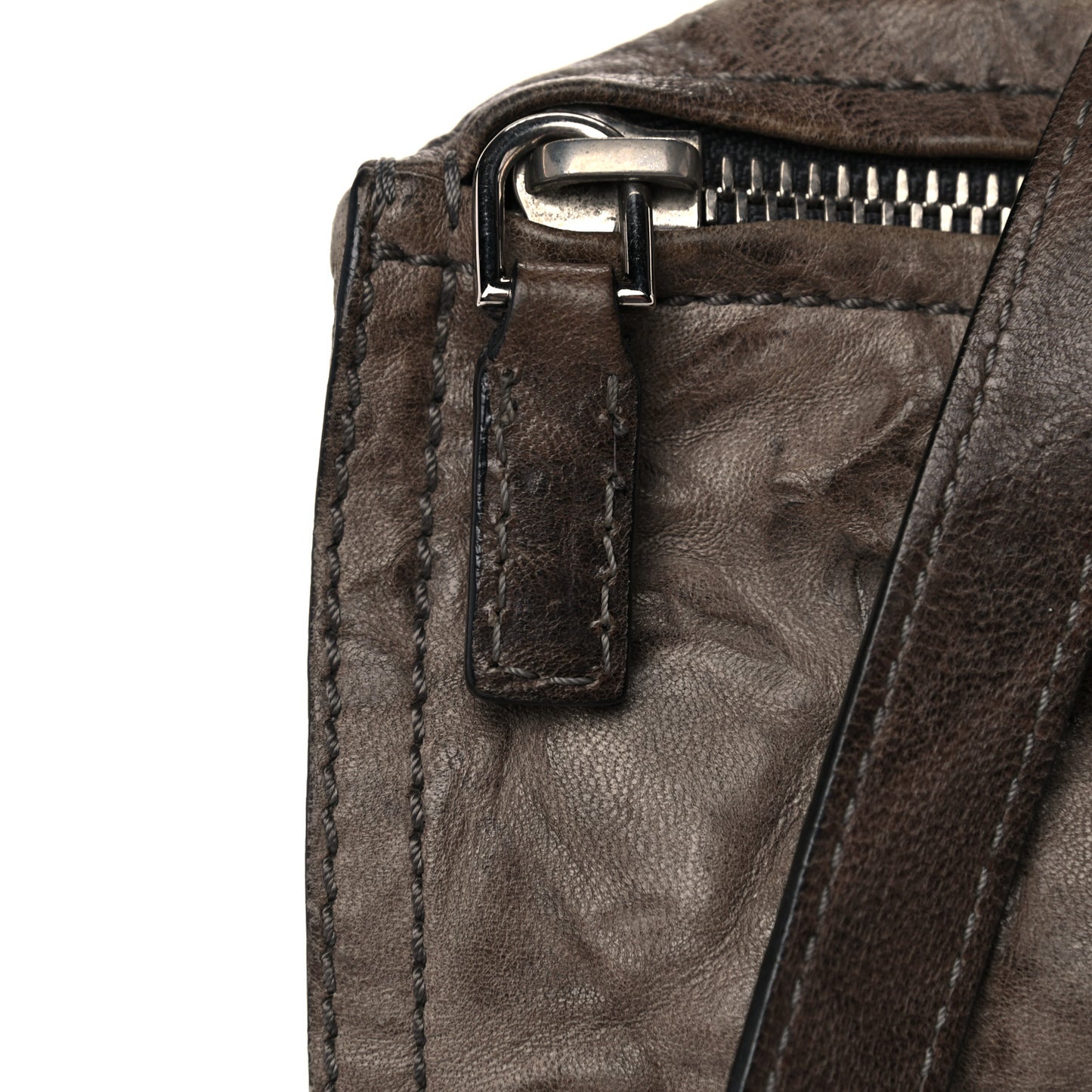 Tumbled Sheepskin Small Pandora Charcoal