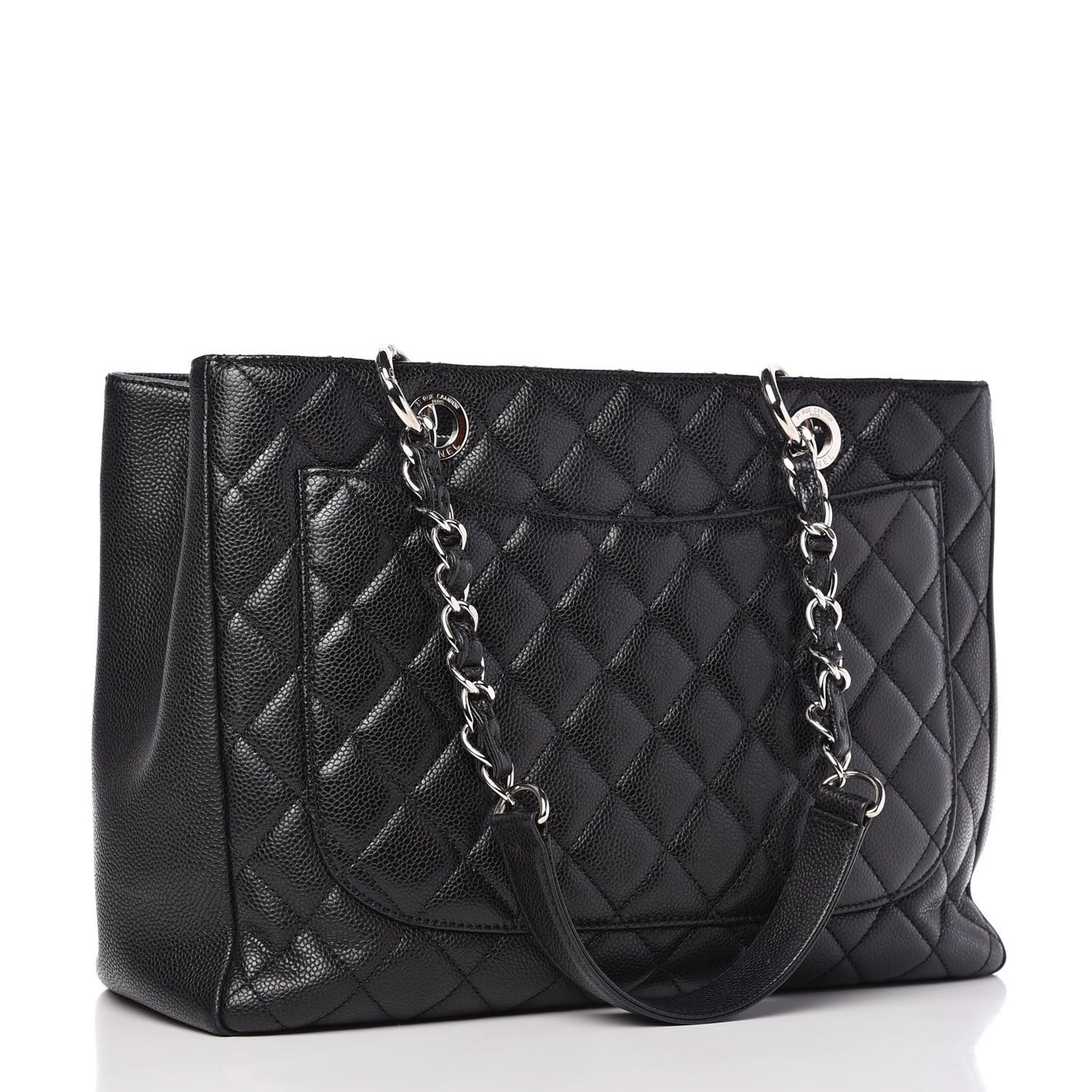 Caviar Quilted Grand Shopping Tote GST Black
