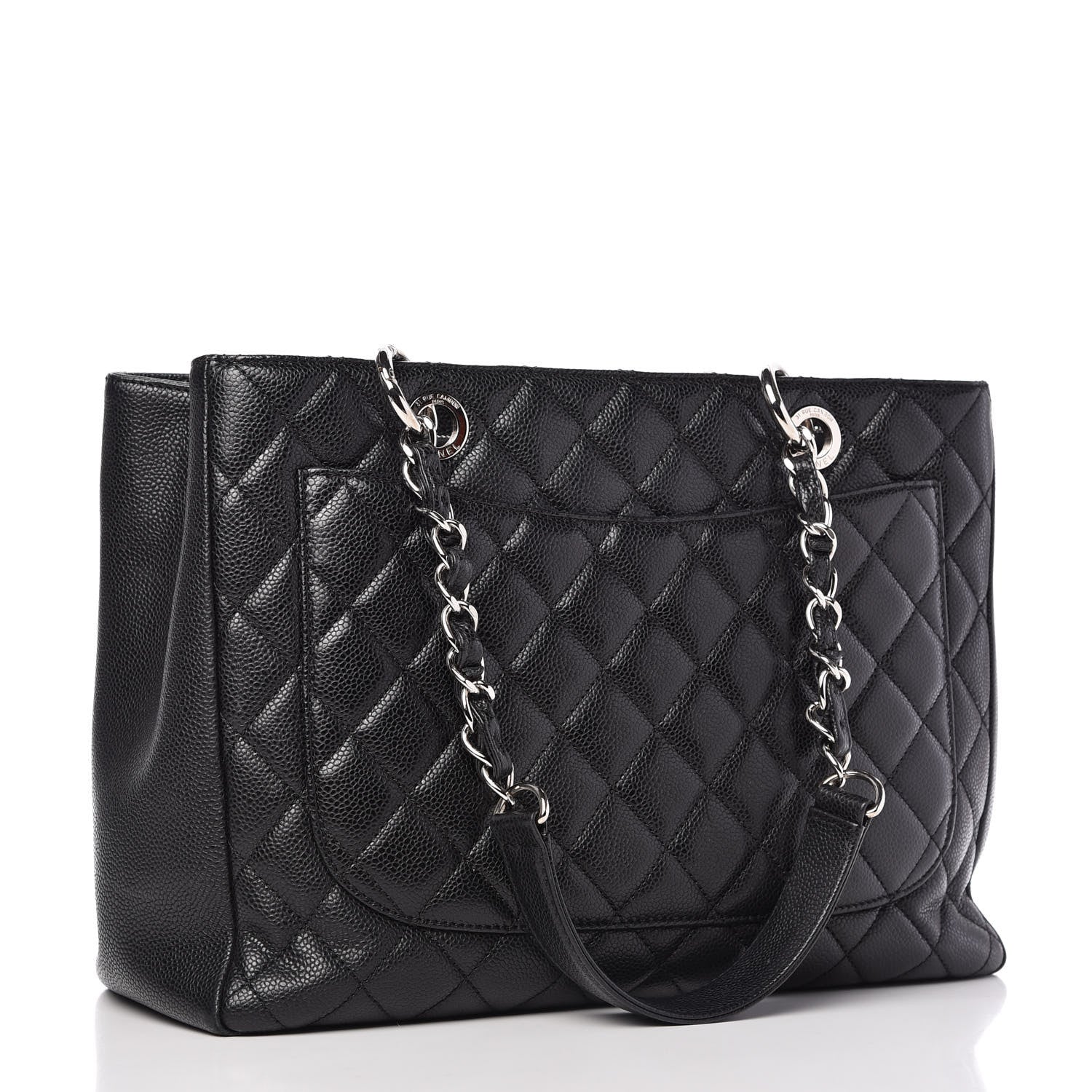 Chanel Caviar Quilted Grand Shopping Tote GST Black 3 of 11