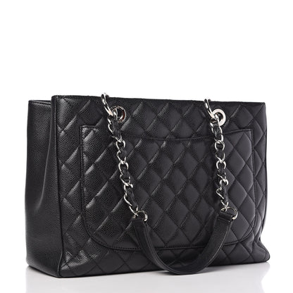 Chanel Caviar Quilted Grand Shopping Tote GST Black 3 of 11