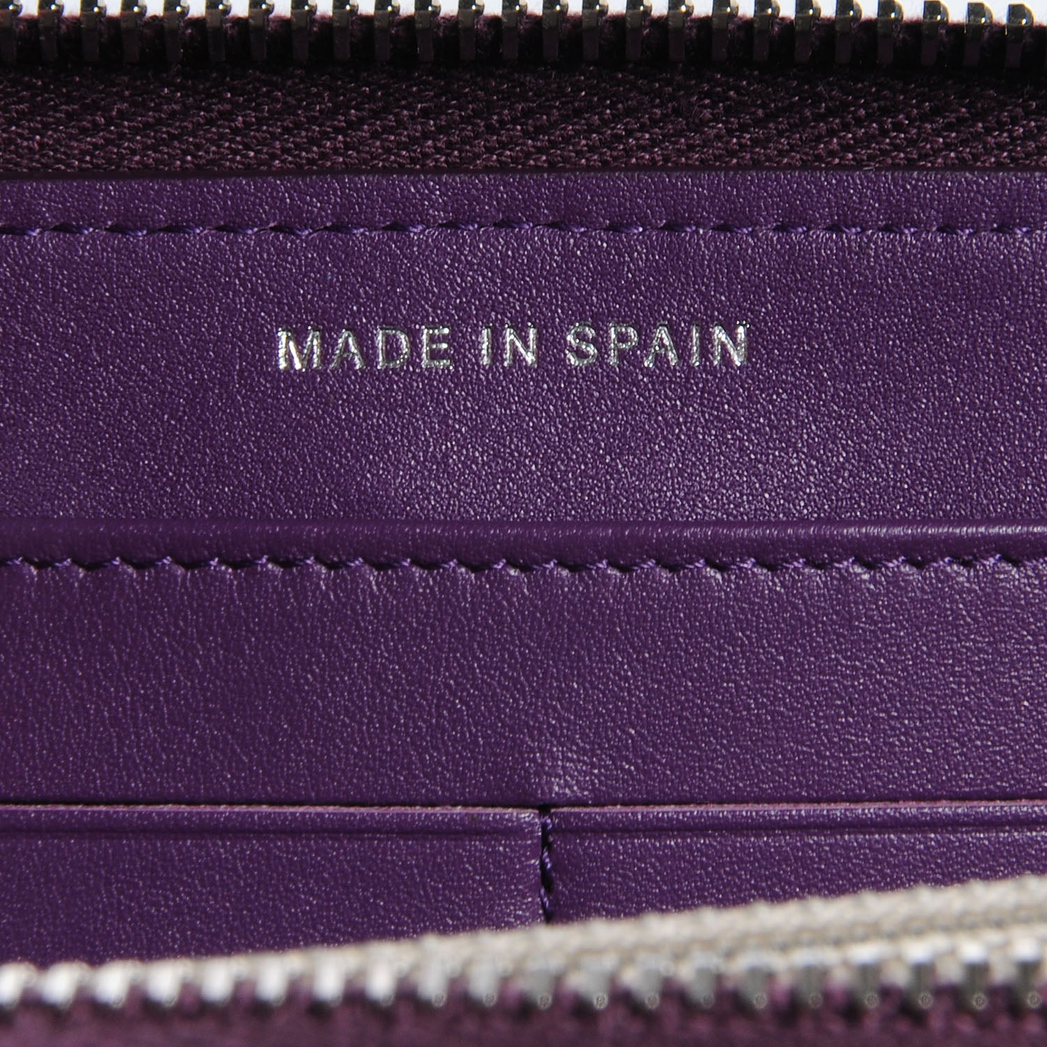 Chanel Patent Quilted Brilliant Zip Around Wallet Purple 9 of 9