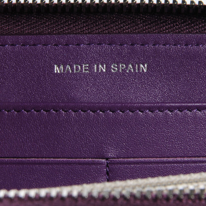 Chanel Patent Quilted Brilliant Zip Around Wallet Purple 9 of 9