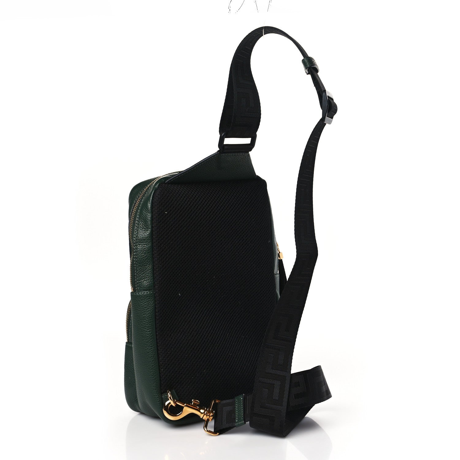 Versace Calfskin Sling Bag Dark Green 2 of 7