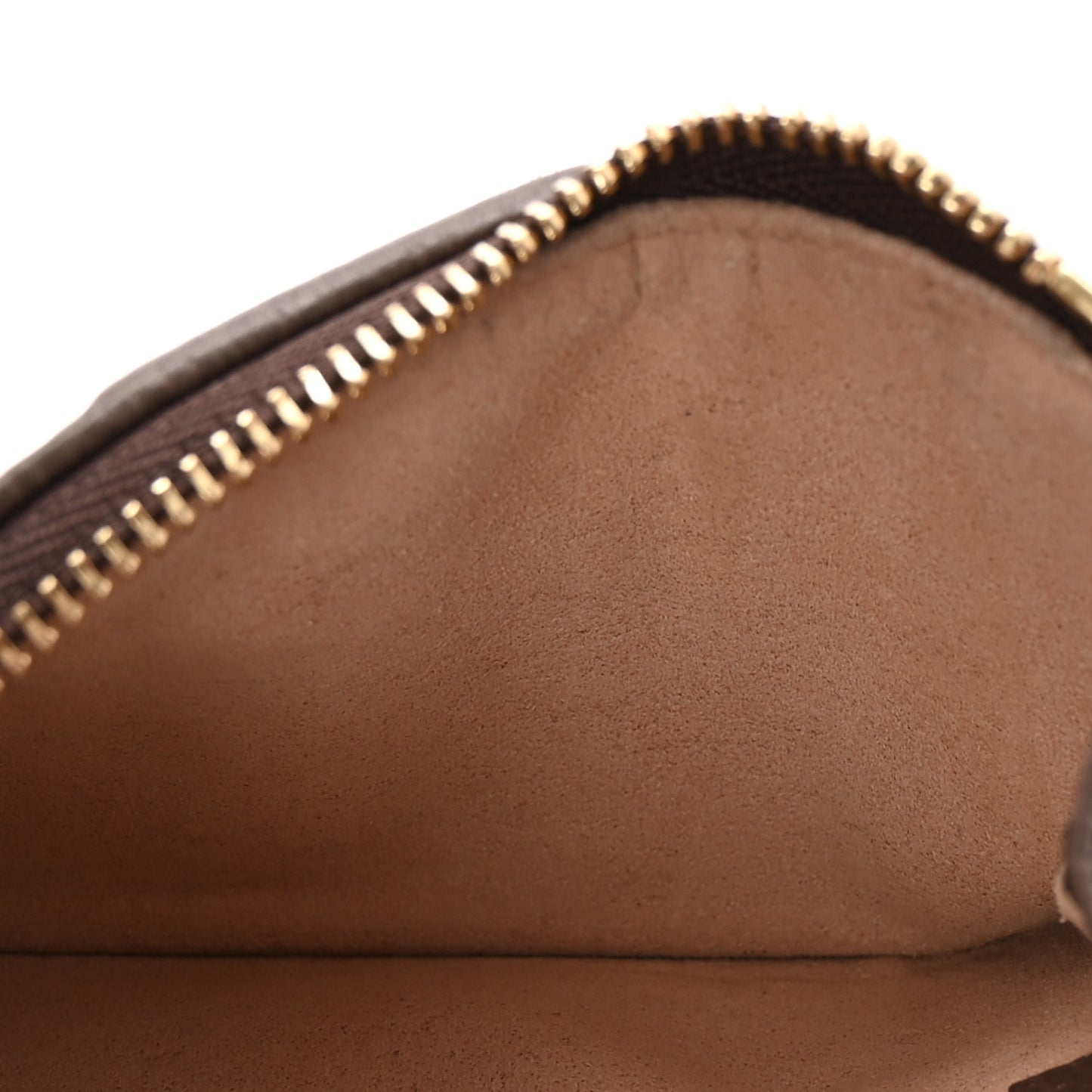 GG Supreme Monogram Web Ophidia Zip Card Case Brown