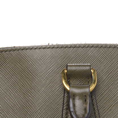 Prada Saffiano Lux Medium Promenade Tote Militare 15 of 17
