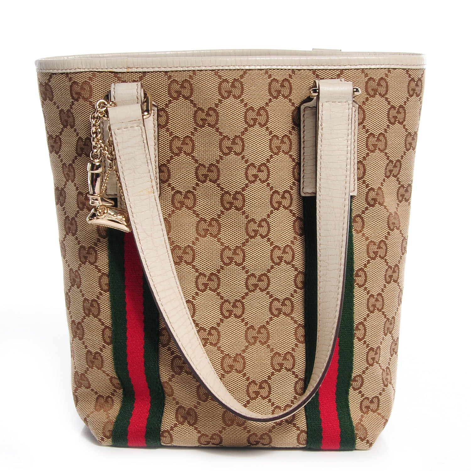 Gucci Monogram Web Small Jolicoeur Shopper Tote Off White 1 of 8
