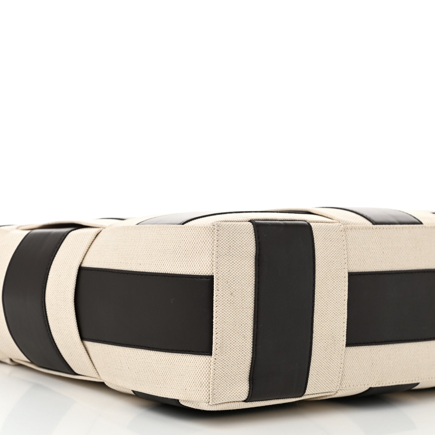 Canvas Nappa Maxi Intrecciato Large Arco Tote Natural Fondant