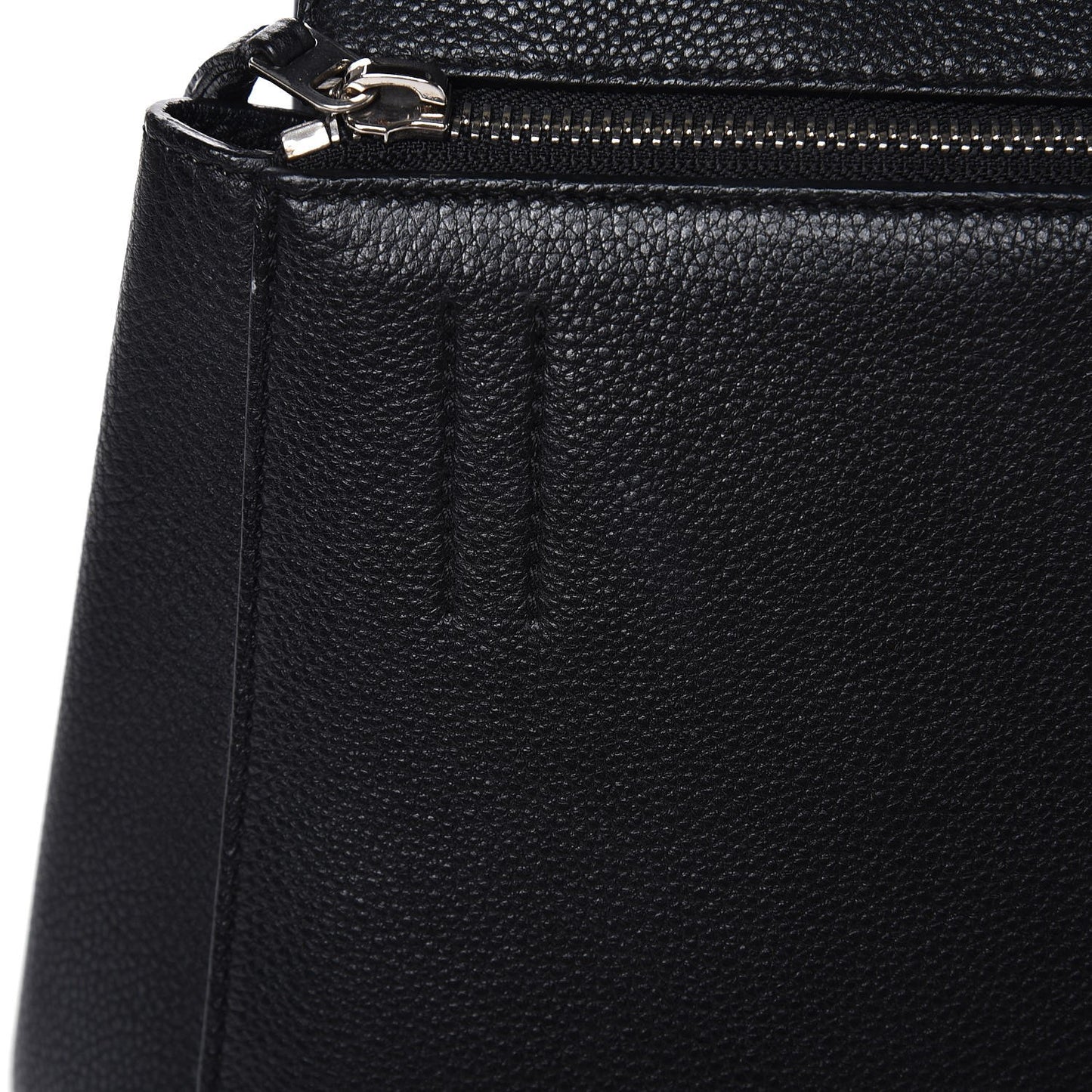 Drummed Calfskin Small Edge Shoulder Bag Black