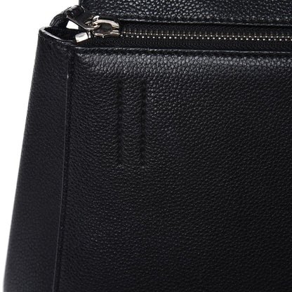 Celine Drummed Calfskin Small Edge Shoulder Bag Black 10 of 10