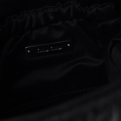 Miu Miu Nappa Matelasse Crystal Flap Clutch Black 6 of 9