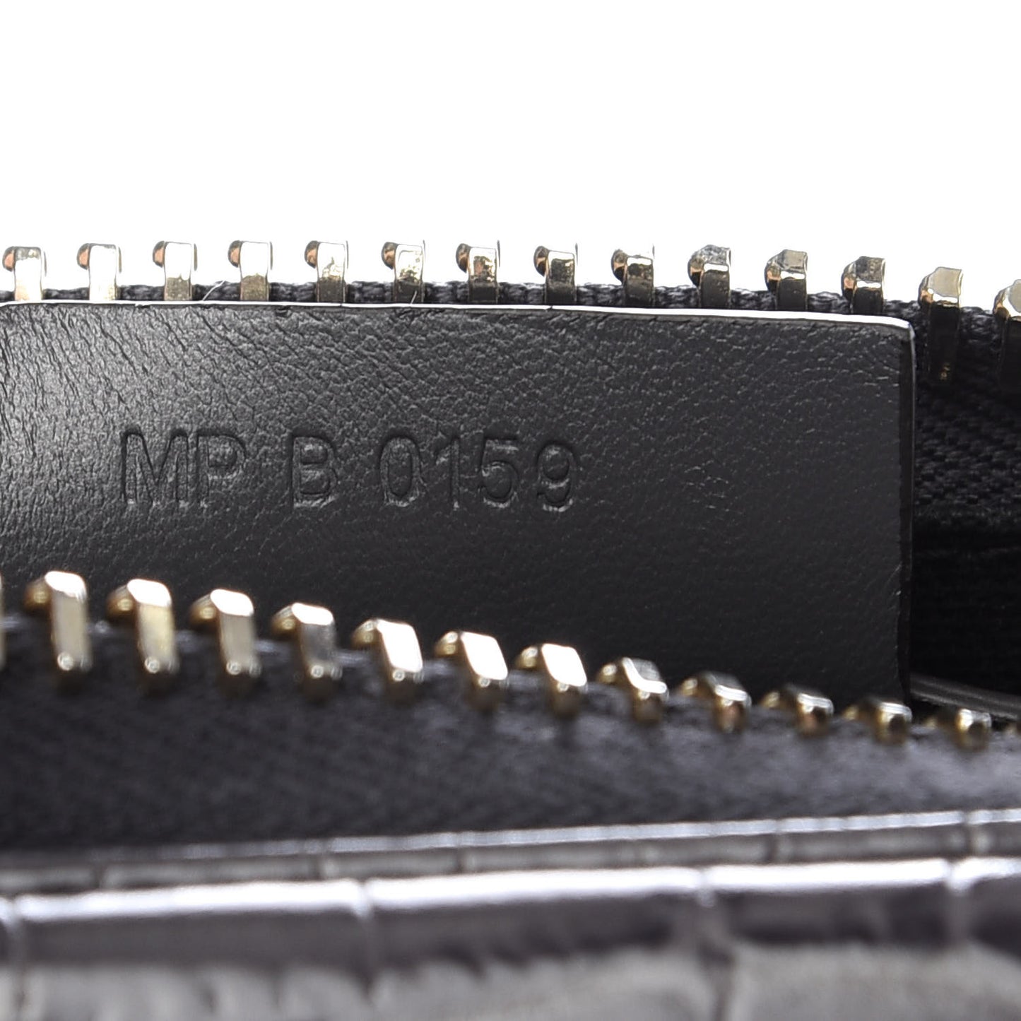 Calfskin Crocodile Embossed Mini Antigona Storm Grey