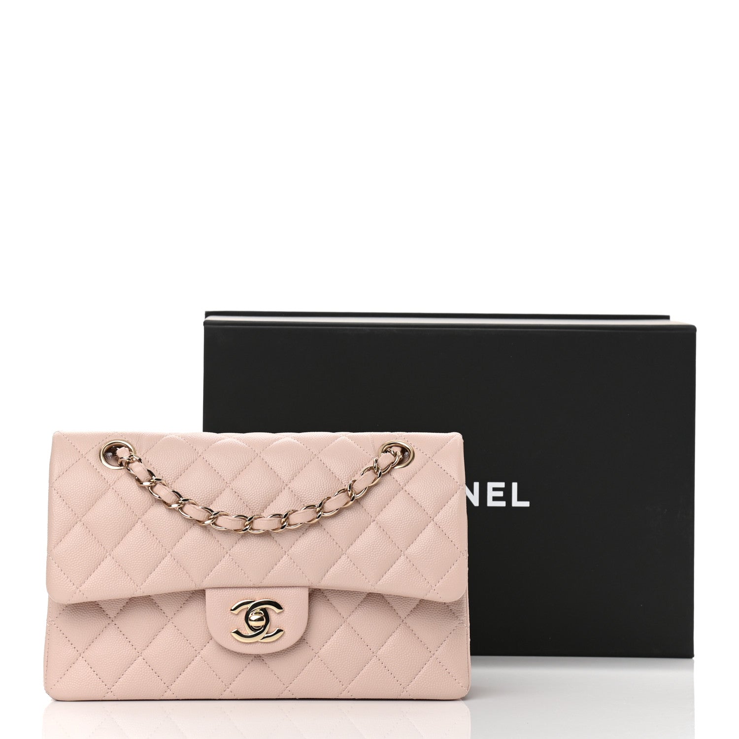 Chanel Caviar Quilted Small Double Flap Light Pink 9 of 9