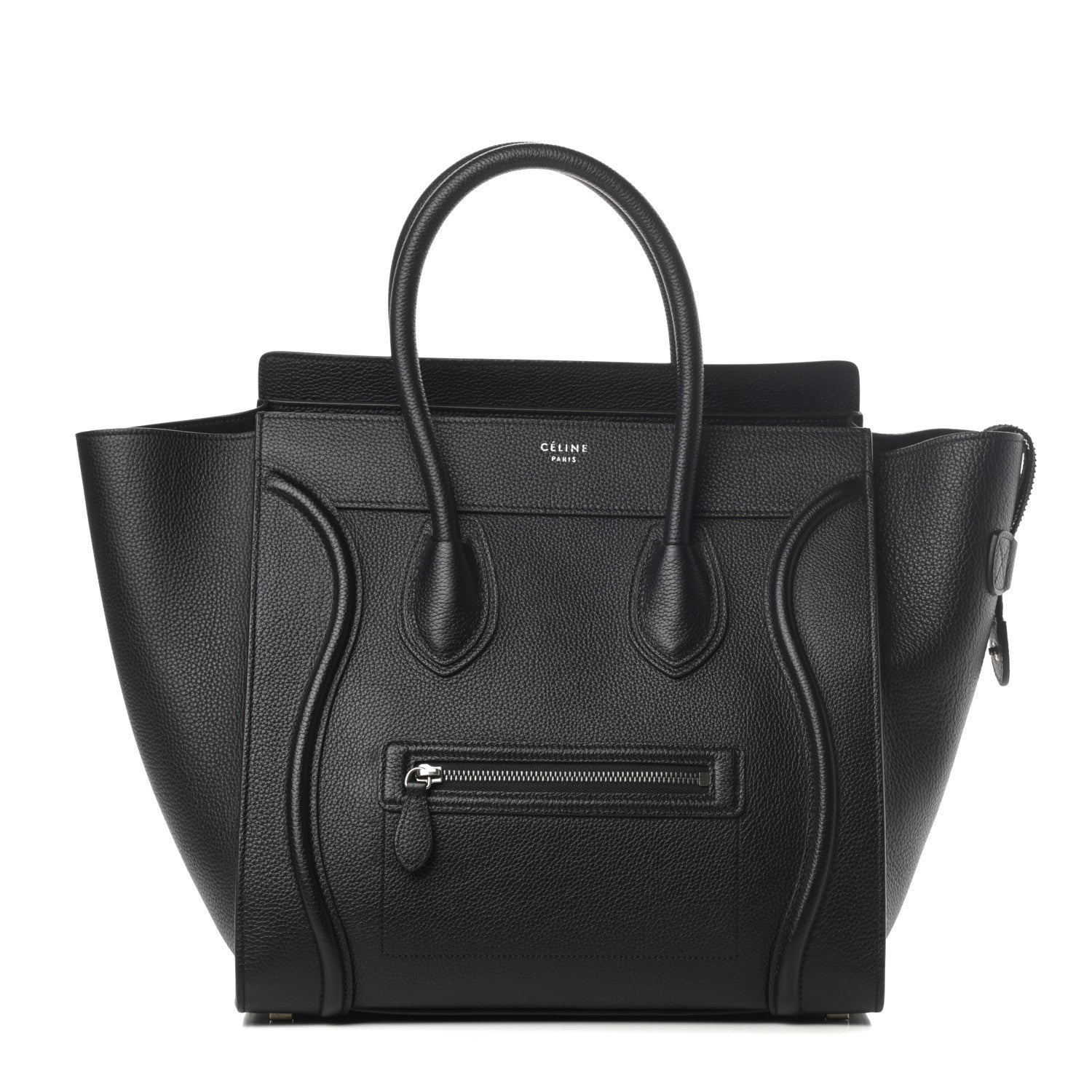 Celine Drummed Calfskin Mini Luggage Black 1 of 9